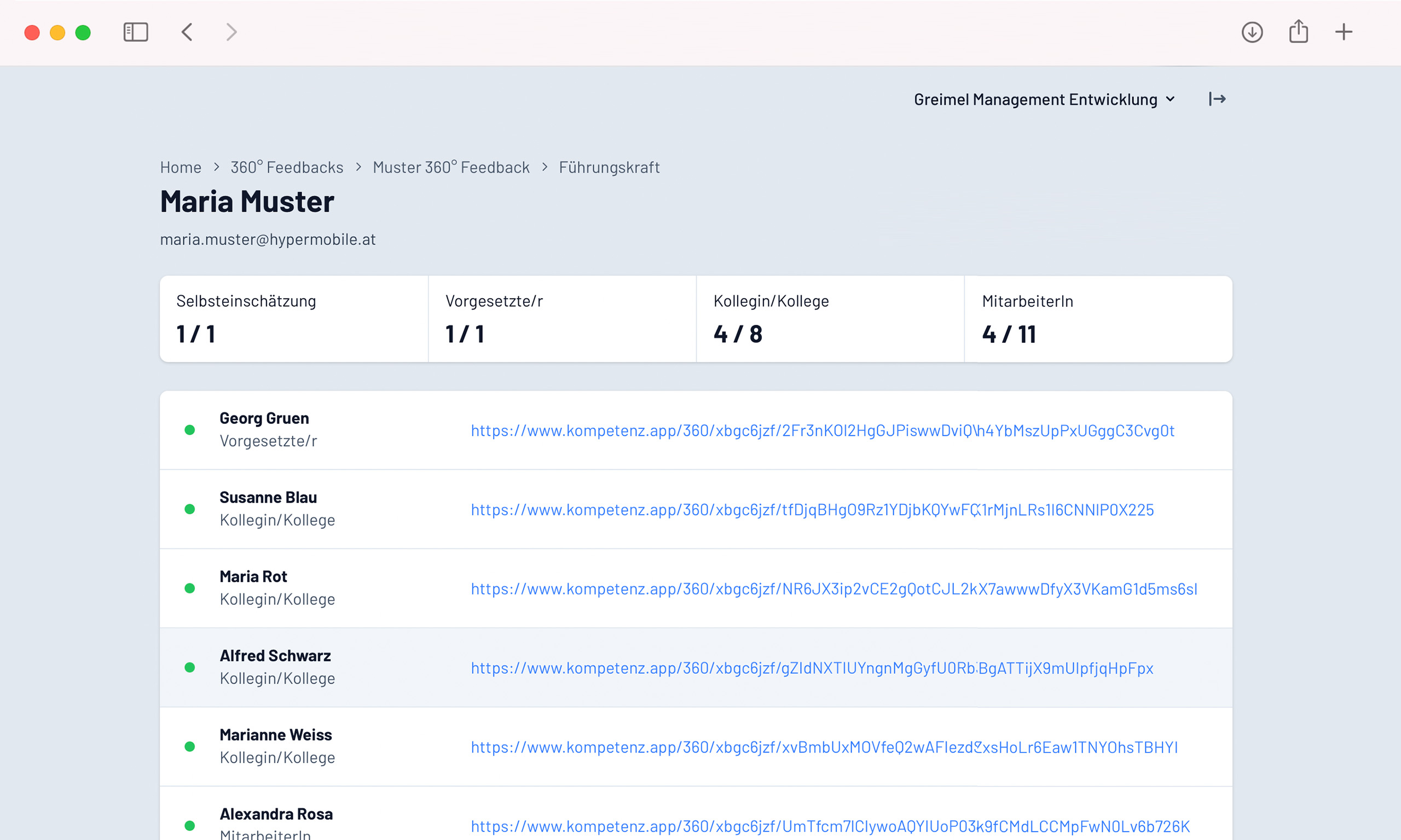 360° Feedback Durchführung